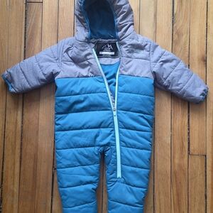 Kids Blue and Gray Hooded Jacket